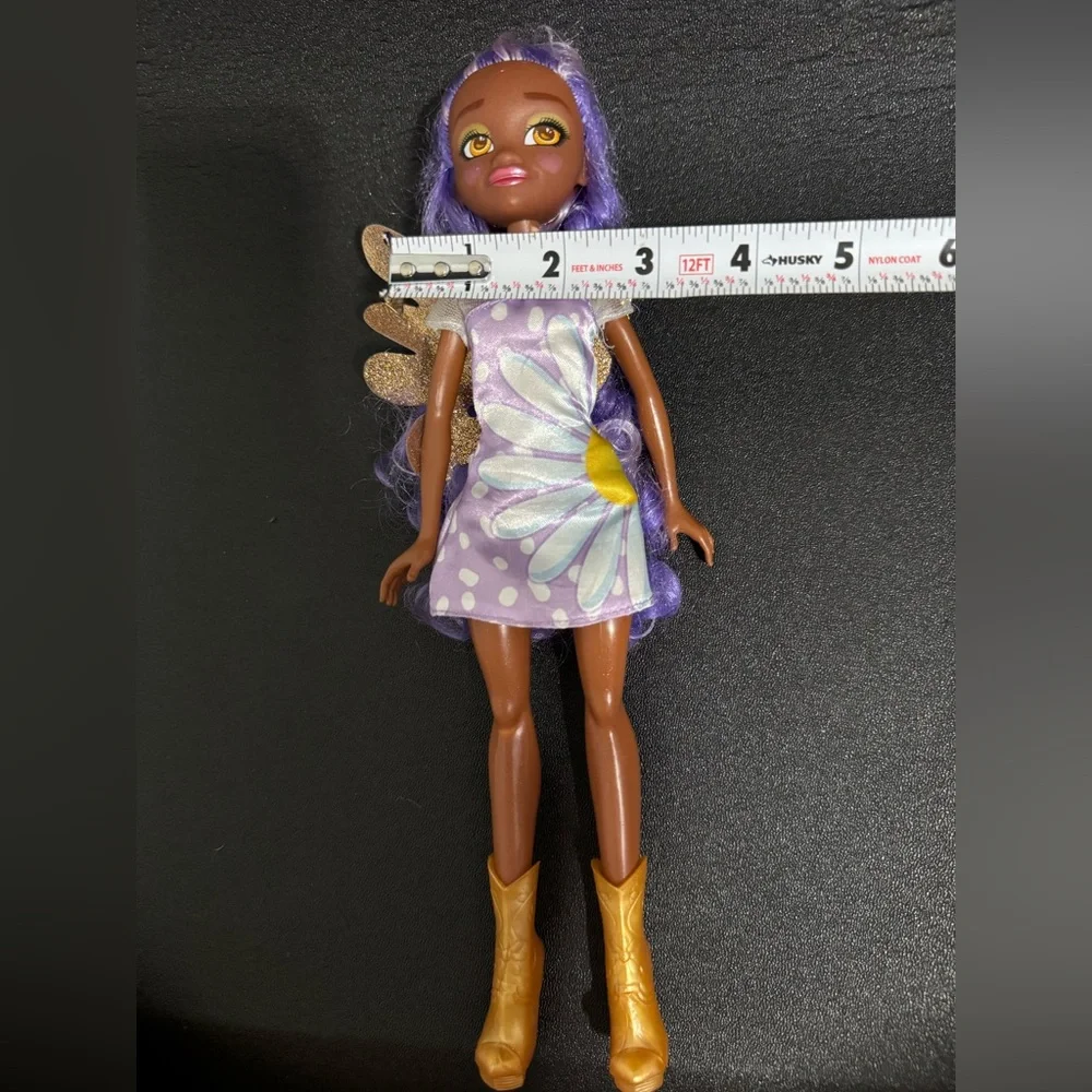 Hairmazing Fashion Doll Purple‎ Hair Wings Fairy Doll with Gold Boots